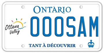 Illustration d’une plaque d’immatriculation - Terrain d’Aventure de la Vallée d’Ottawa